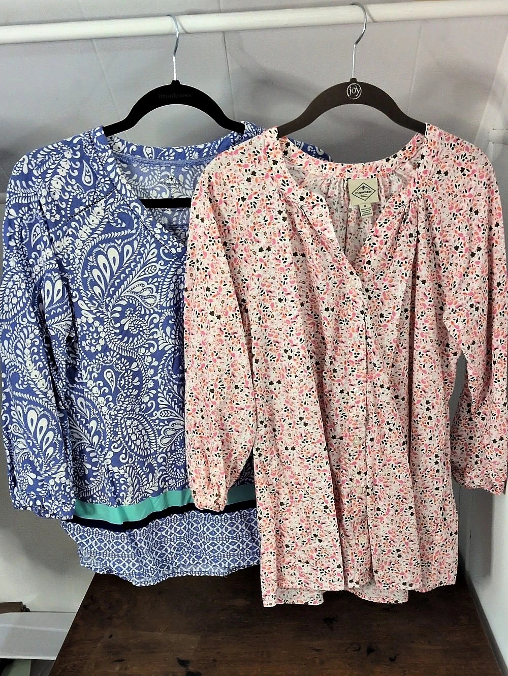 St. John's Bay Floral Cotton Blouses Size Medium